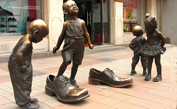 鑄銅小品雕塑市井煙火，讓步行街“活”起來(lái)