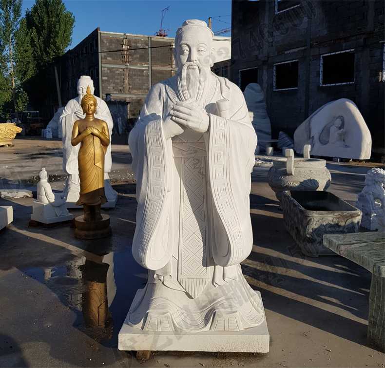 石雕孔子像，大理石孔子像，校園孔子雕像