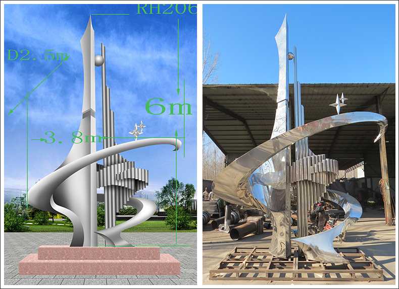 大型不銹鋼雕塑，不銹鋼雕塑廠家，室外大型景觀雕塑