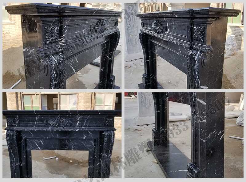 石雕壁爐架廠家，石雕壁爐架工廠，定制石雕壁爐架