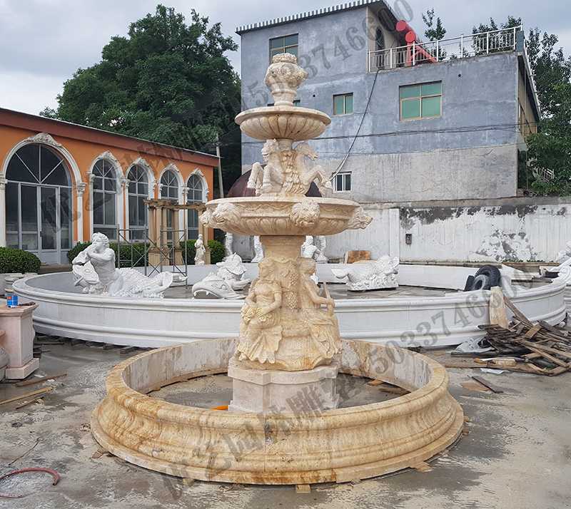 石雕噴泉，景觀人物噴泉，歐式噴泉