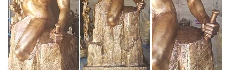 自我雕刻銅雕塑，銅自我雕刻，雕刻自我人物銅雕塑