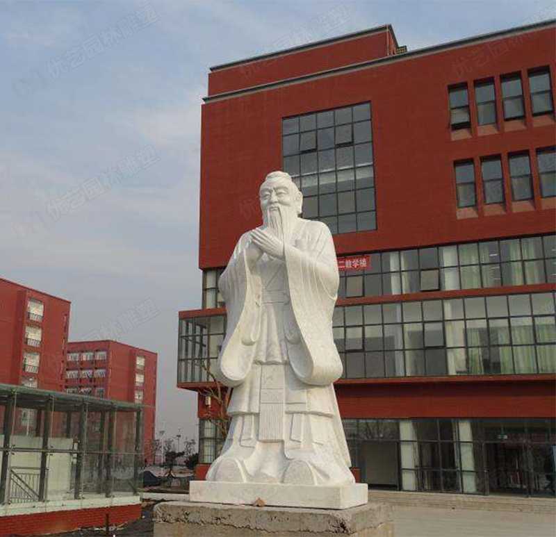 校園石雕孔子像，大理石孔子像
